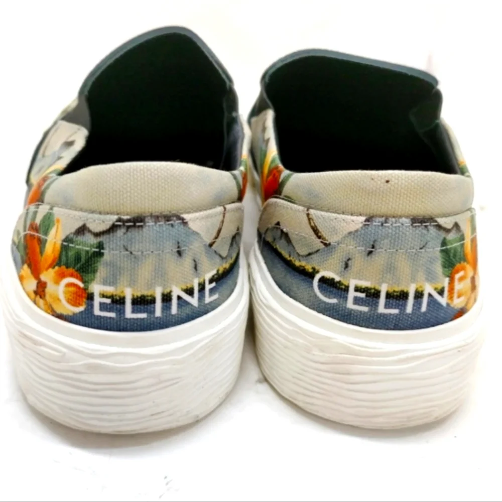 CELINE SNEAKERS MEN BLUE COTTON
